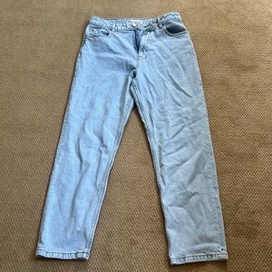 Zara straight leg hi rise mom jeans perfect condition size 40